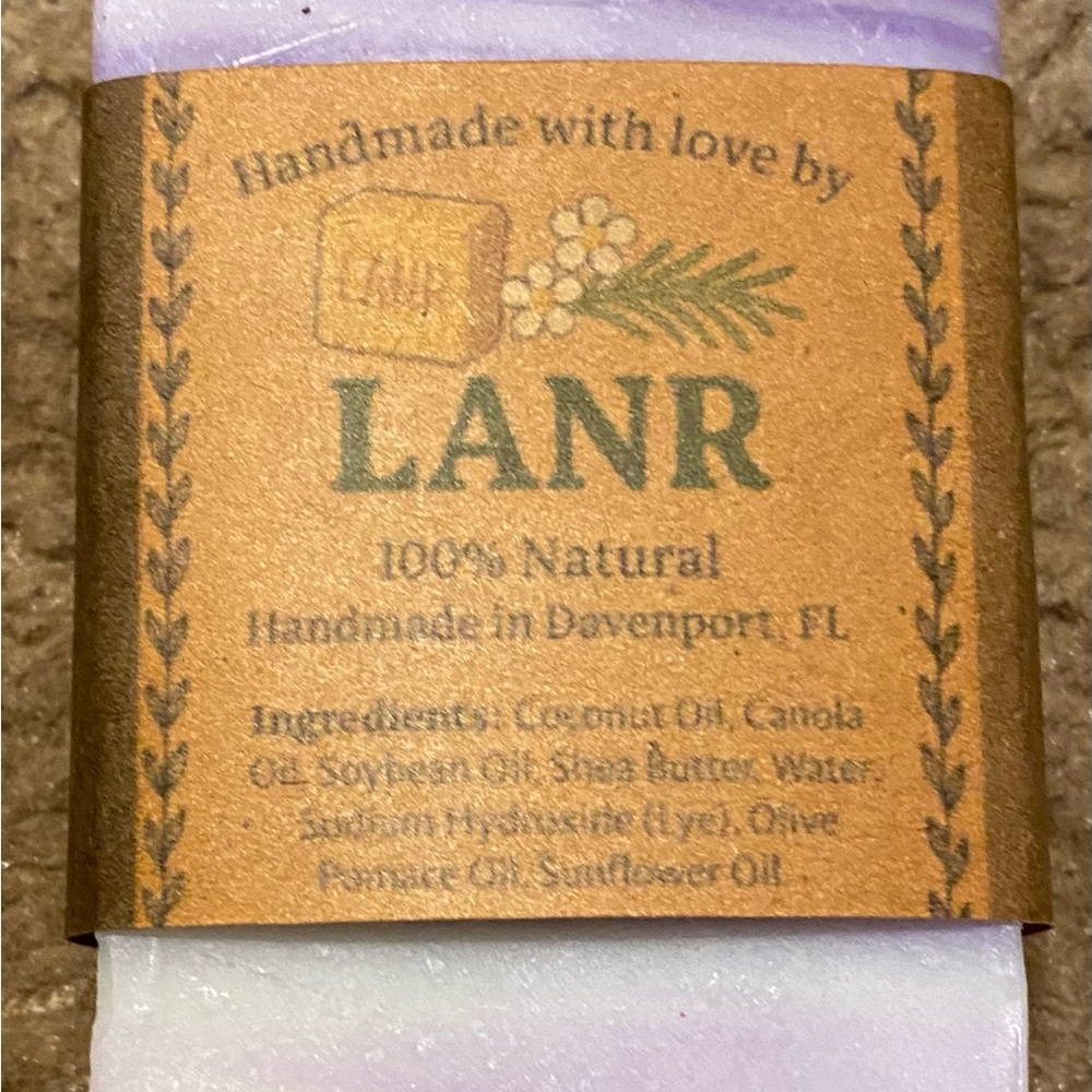 Purple Bath Bar Soap Handmade - Lavender